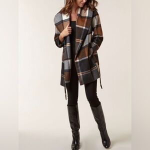 Cleo Plaid Peacoat | Size XL | Perfect Condition